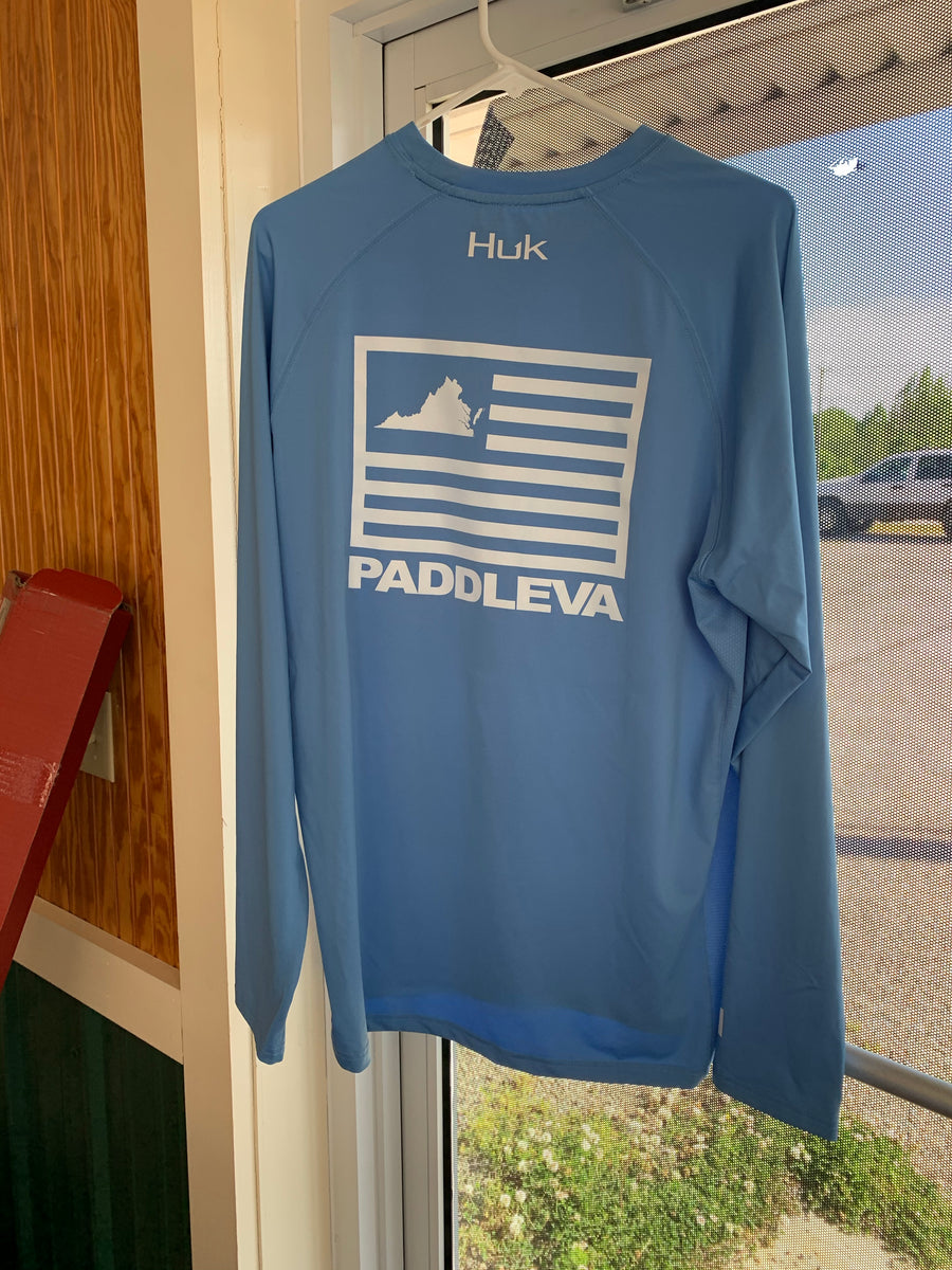 Huk LoPro PaddleVa Pursuit L/S Shirt XXXL / CAROLINA-BLUE