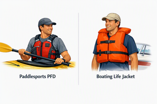 Paddlesports PFD vs. Boating Life Jacket