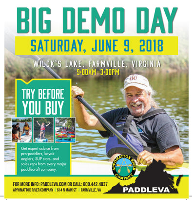 BIG DEMO DAY 2018 IS COMING! TRY OUT KAYAKS, CANOES, SUPS, ETC!